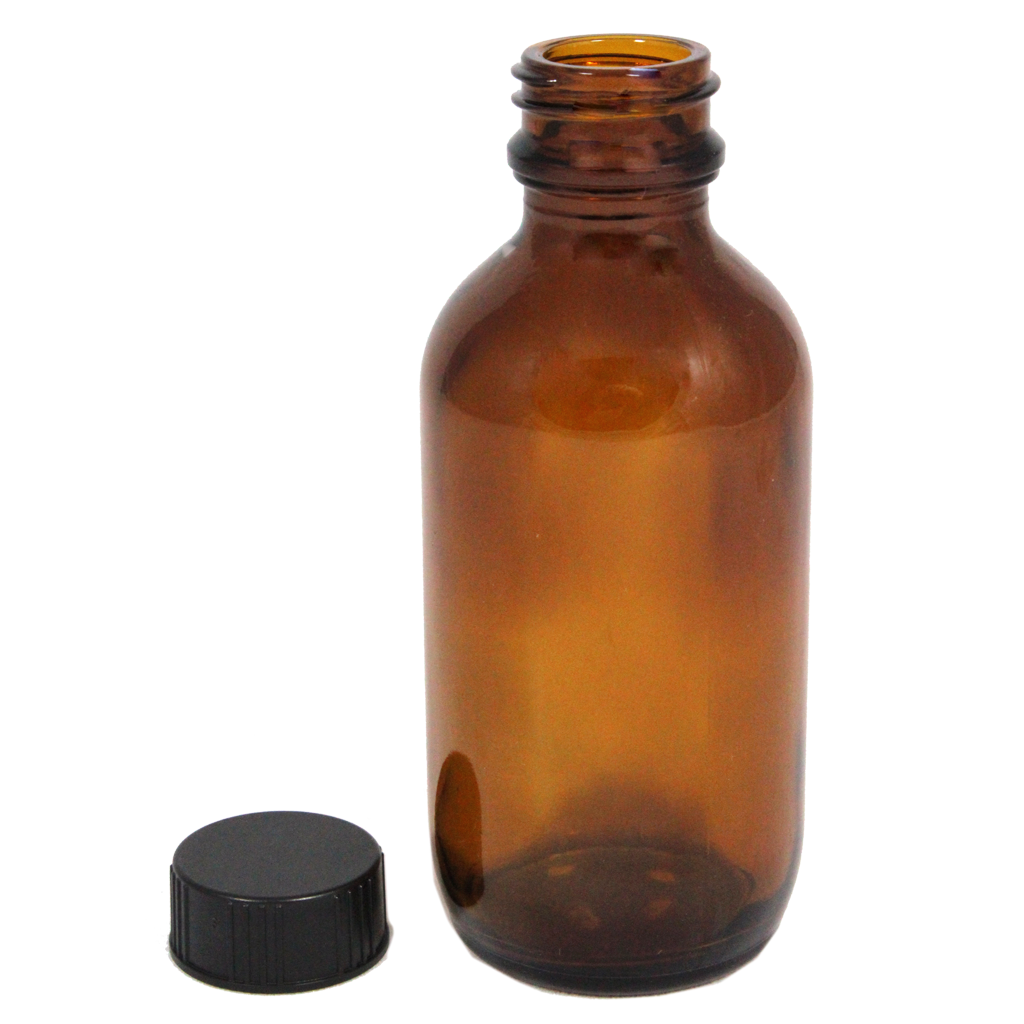 100mL amber glass bottle with cap 10-pack