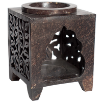 Essential Oil and Incense Burner - Square, Indian Arch